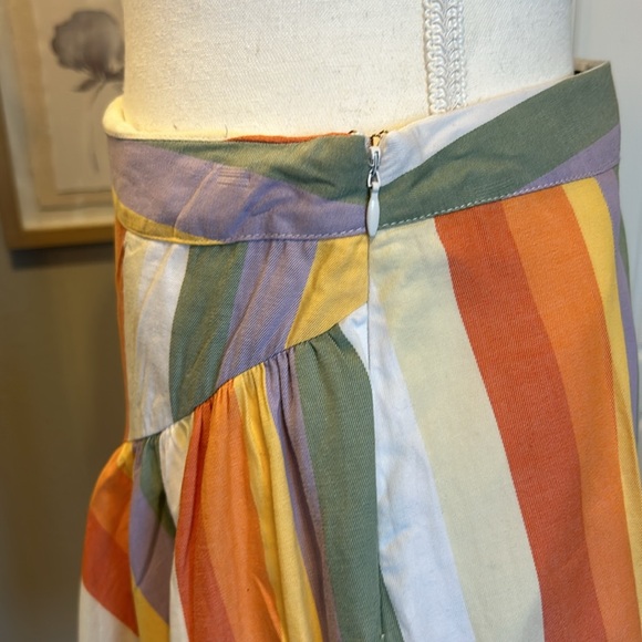 Mossimo Supply Co.: Pastel Striped Knee Length Skirt, Size Small - Picture 5 of 8